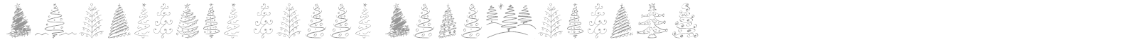 Christmas Trees Celebration font preview